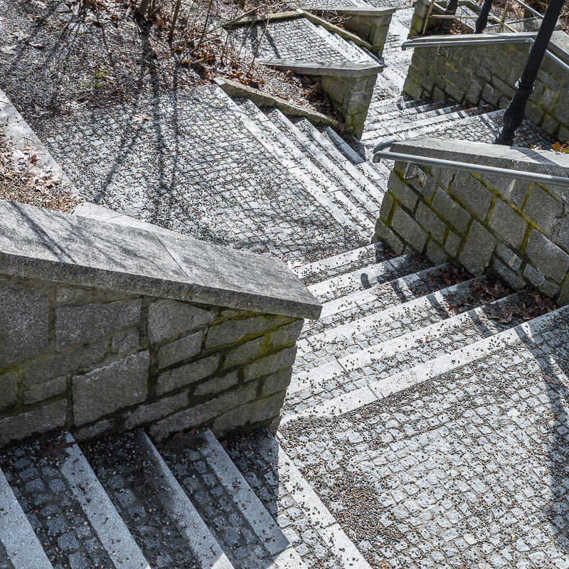 Escalier en pavé granit ancien
