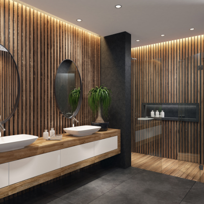 Le parement bois pour sublimer votre salle de bain