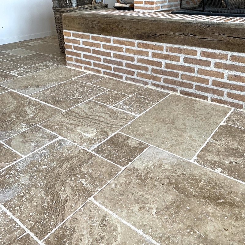 carrelage pierre naturelle travertin mix (premier choix)