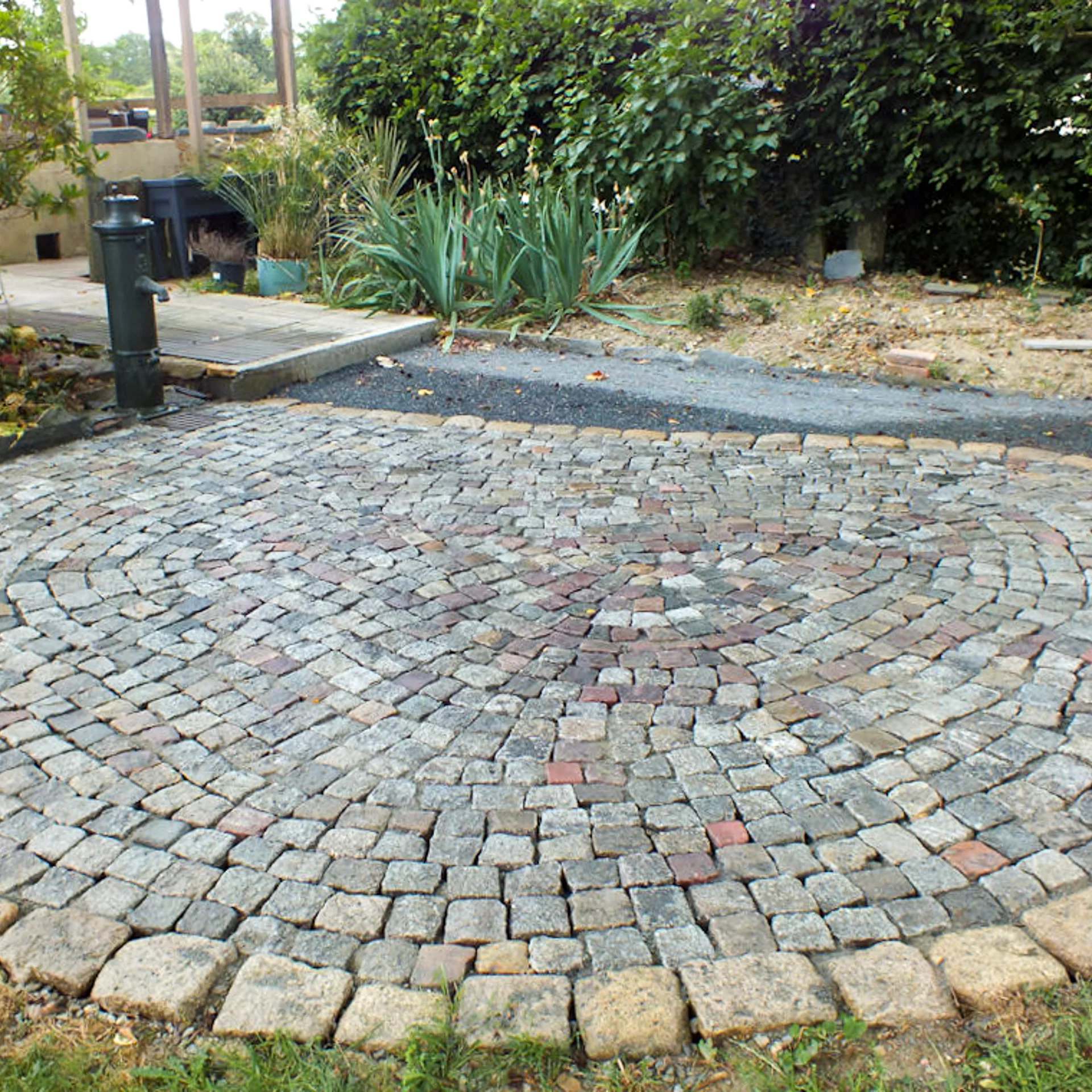 pose de pavés anciens