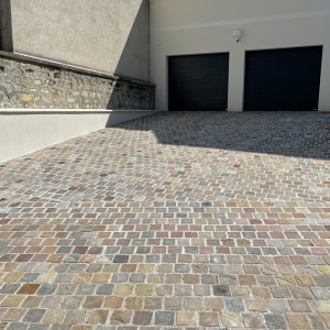 pavé grès kandla multicolore allée garage