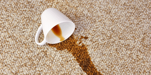 tache café sur moquette