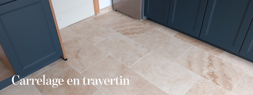 Carrelage en travertin